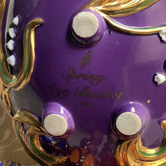 Franklin Mint Faberge Spring Egg Basket with 9 Eggs - Picture 3 of 12